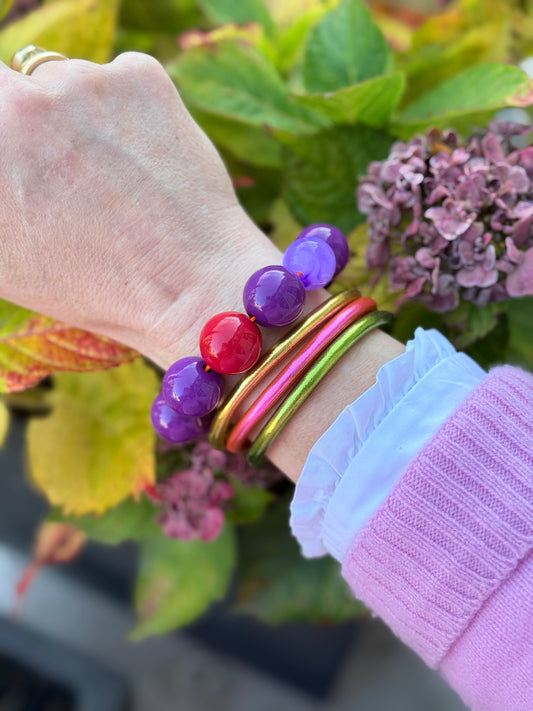 Armband glitzerblume*  SUPER BUBBLE # 28