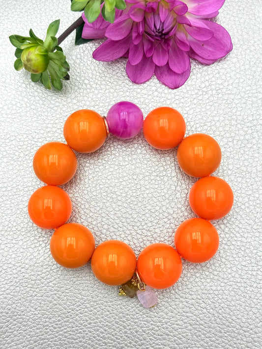 Armband glitzerblume*  SUPER BUBBLE # 19