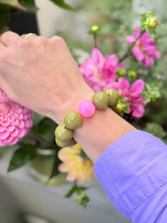 Armband glitzerblume*  SUPER BUBBLE # 14