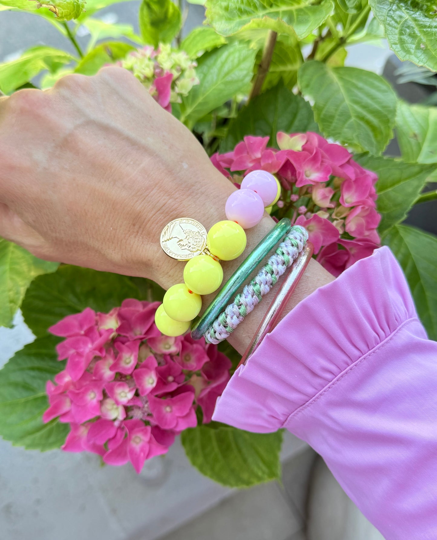 Armband glitzerblume*  BUBBLE # 75