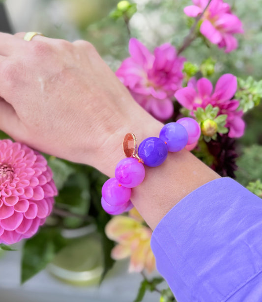 Armband glitzerblume*  SUPER BUBBLE # 16