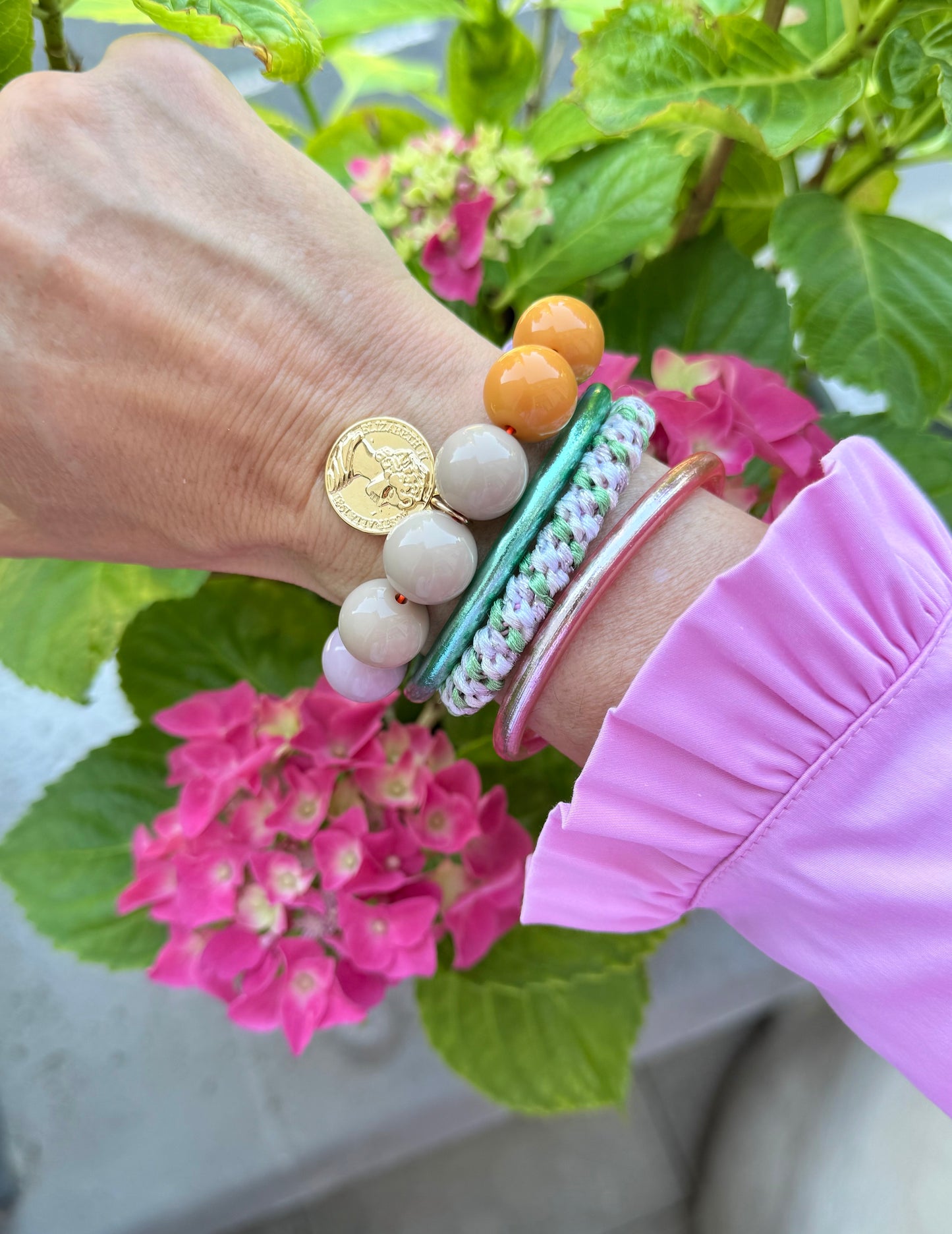 Armband glitzerblume*  BUBBLE # 79