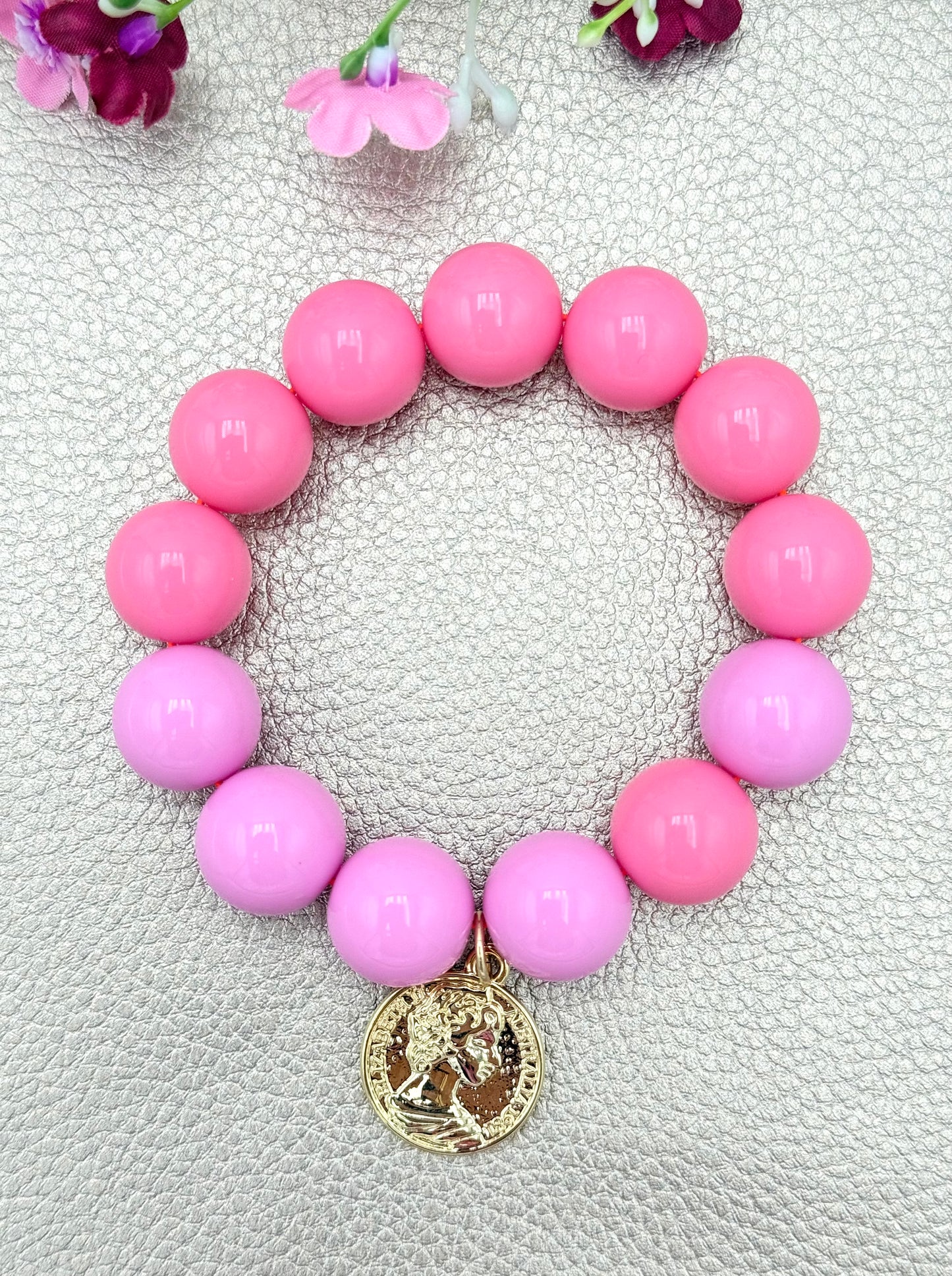Armband glitzerblume*  BUBBLE # 81