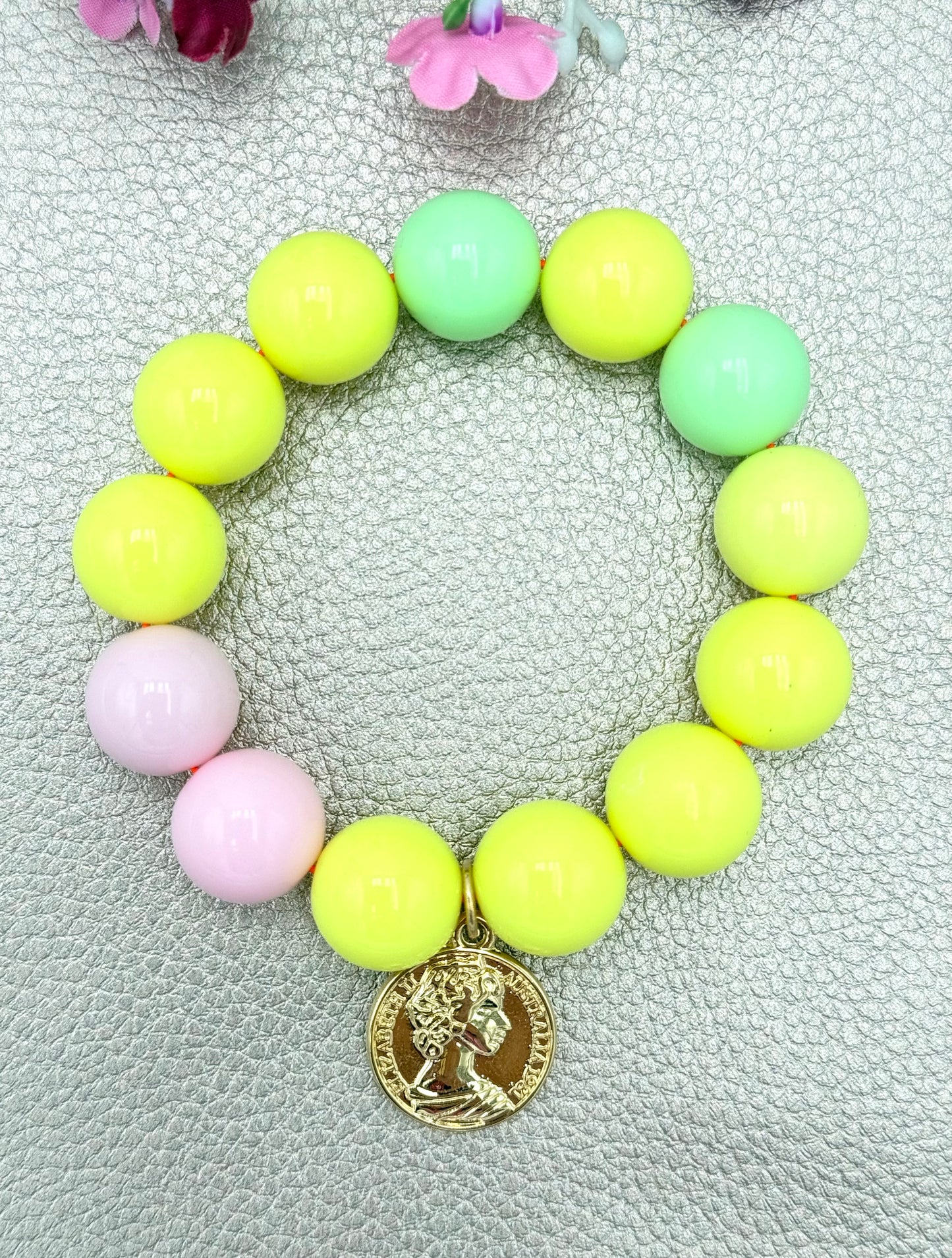 Armband glitzerblume*  BUBBLE # 75