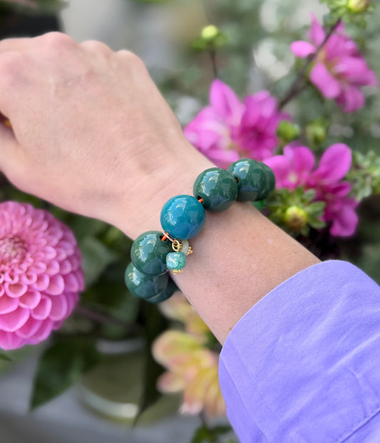 Armband glitzerblume*  SUPER BUBBLE # 17
