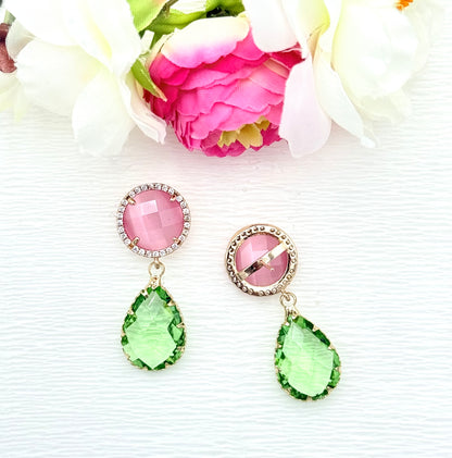 Ohrringe Statement, schöne Ohrringe, bunte Ohrringe, Statement Ohrringe, glänzende Ohrringe, große Ohrringe, glitzernde Ohrringe, Glitzerohrringe