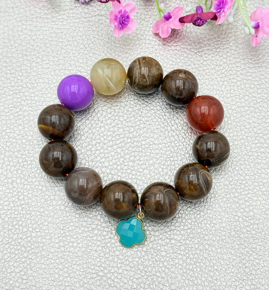 Armband glitzerblume*  BIG BUBBLE # 27