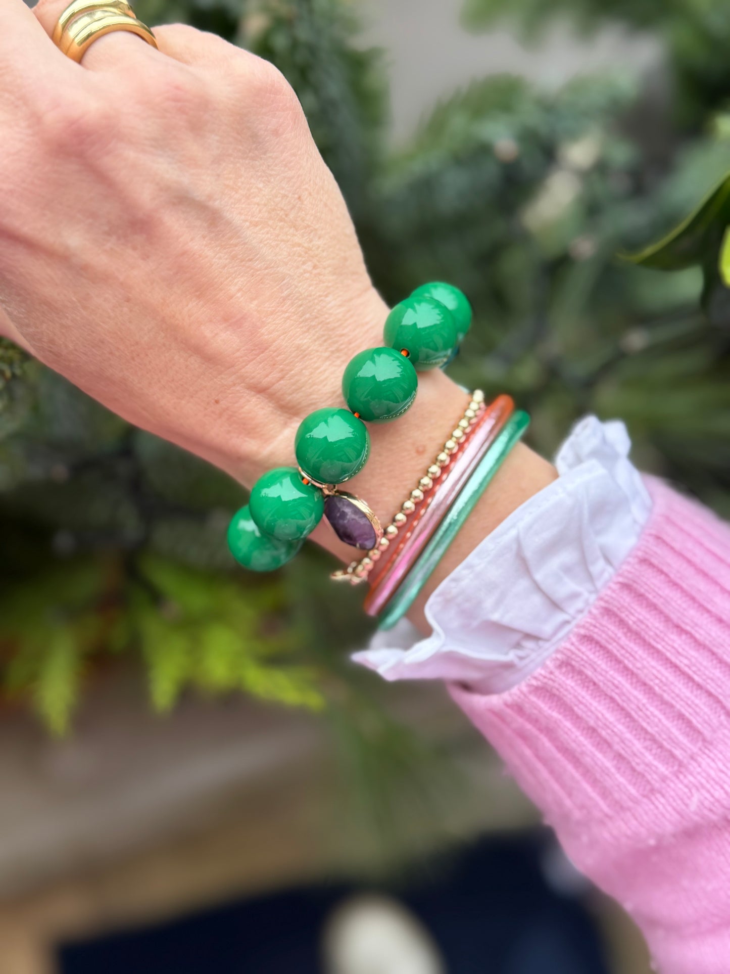 Armband glitzerblume*  BIG BUBBLE # 44