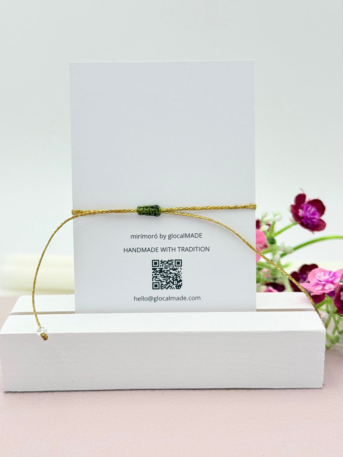Herzarmband Mini in Oliv und Gold