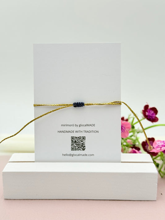 Herzarmband Small in Blau und Gold