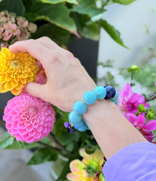 Armband glitzerblume*  BIG BUBBLE # 4