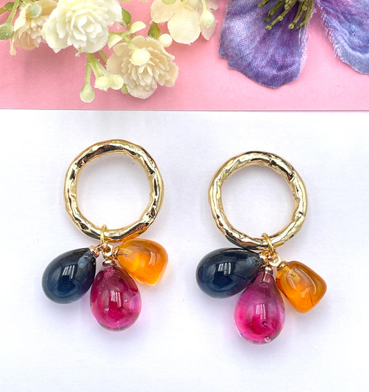 Muranoglas Ohrringe, Muranoglasohrringe, Ohrringe Statement, schöne Ohrringe, bunte Ohrringe, Statement Ohrringe, große Ohrringe, edle Ohrringe, Sommerohrringe, Ohrringe für den Sommer, edler Modeschmuch, bunte Ohrringe, besondre Ohrringe