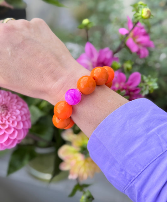 Armband glitzerblume*  SUPER BUBBLE # 19