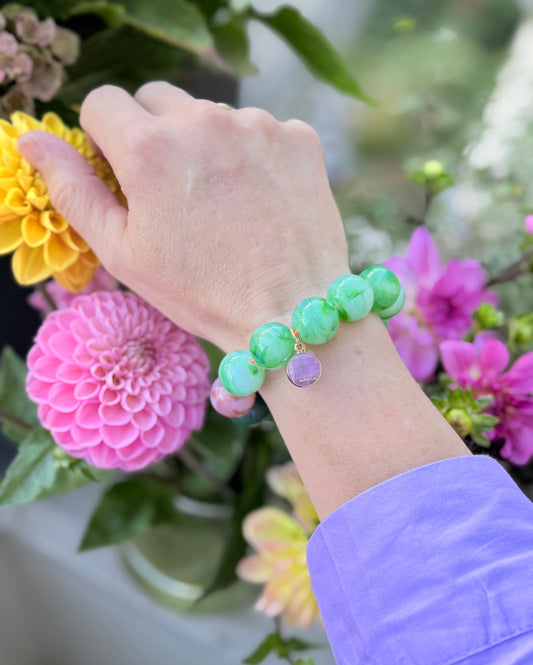 Armband glitzerblume*  BIG BUBBLE # 7