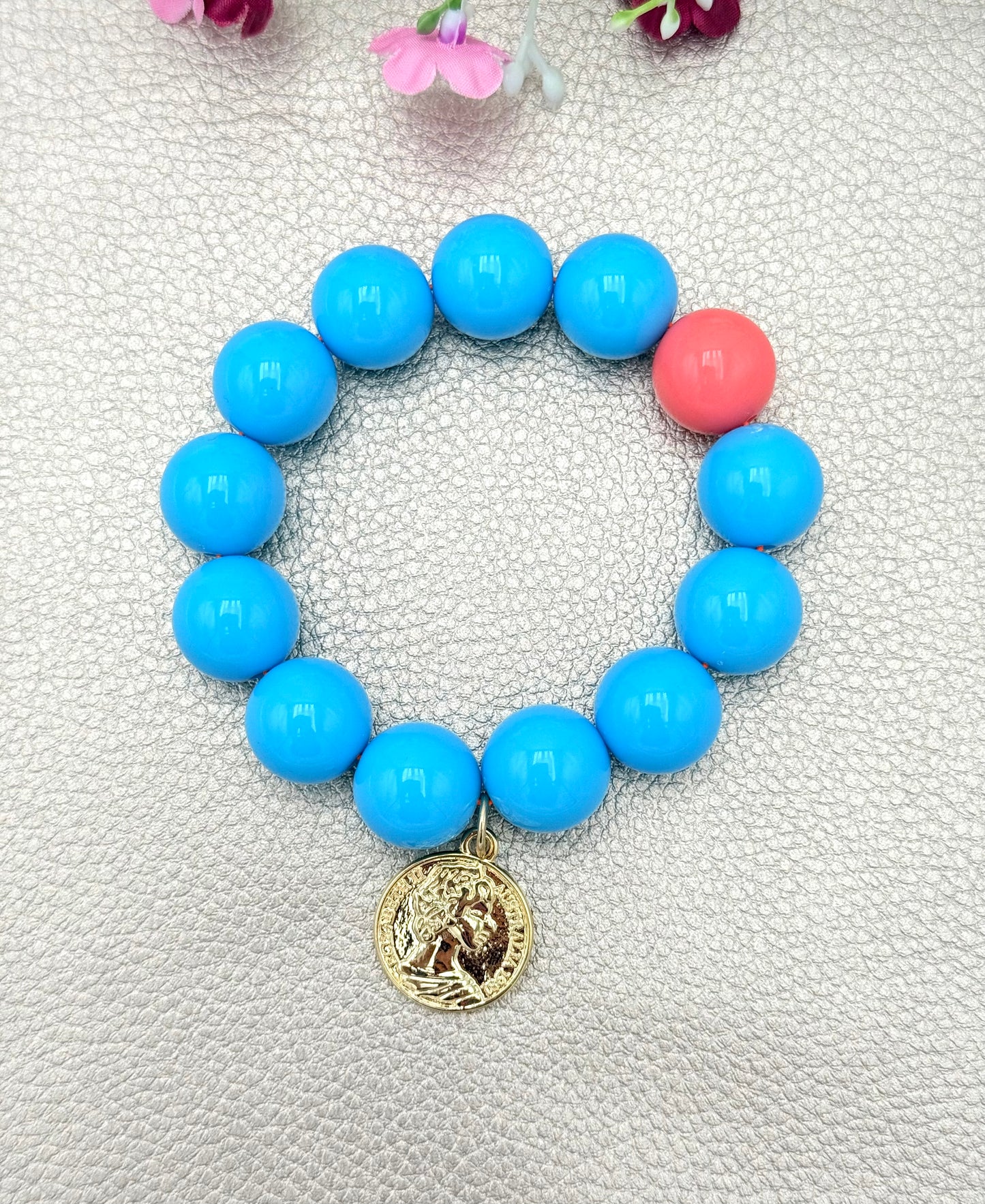 Armband glitzerblume*  BUBBLE # 78