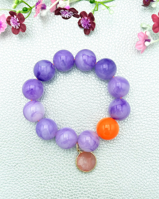 Armband glitzerblume*  BIG BUBBLE # 55