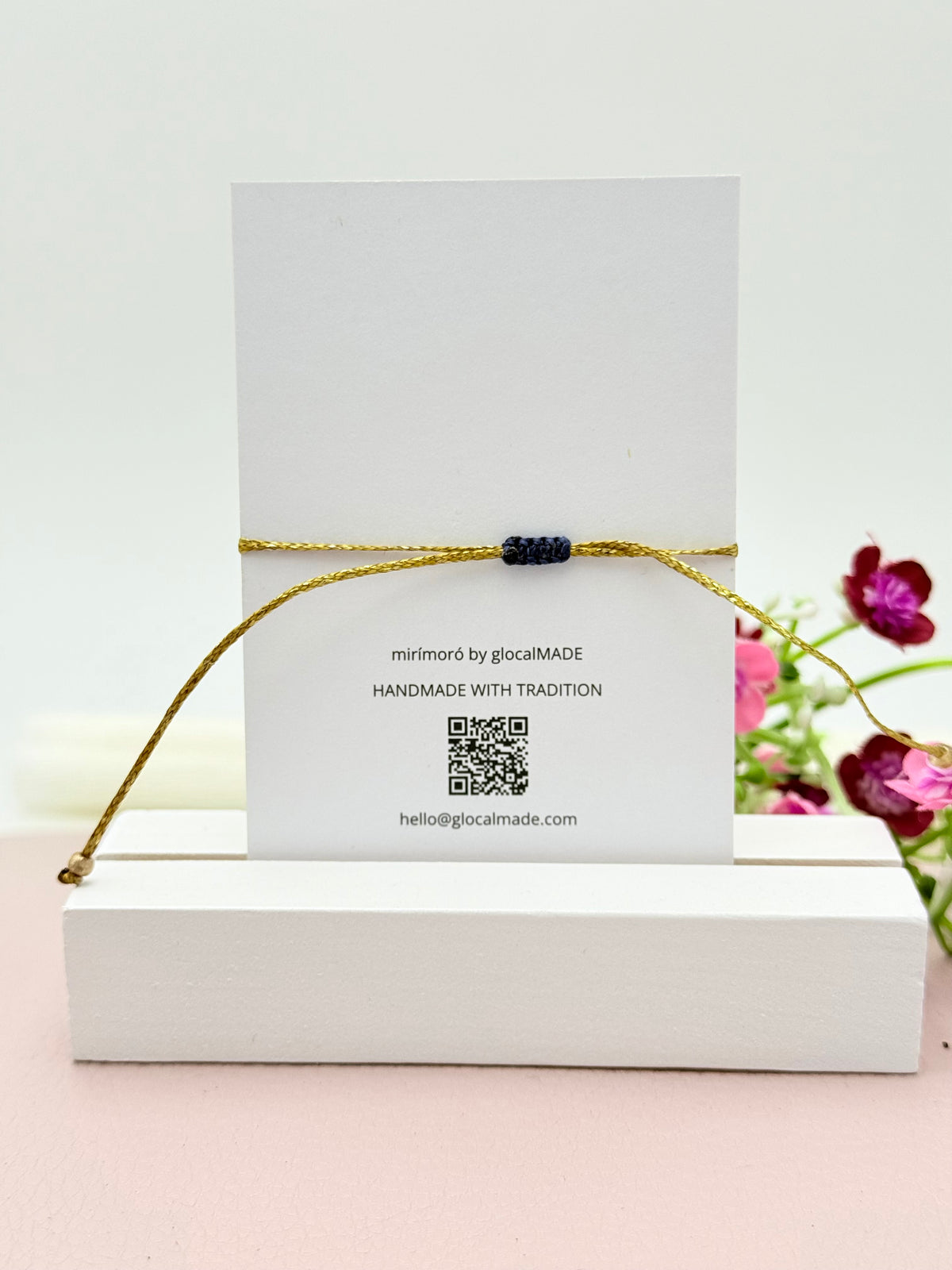 Herzarmband Mini in Blau und Gold