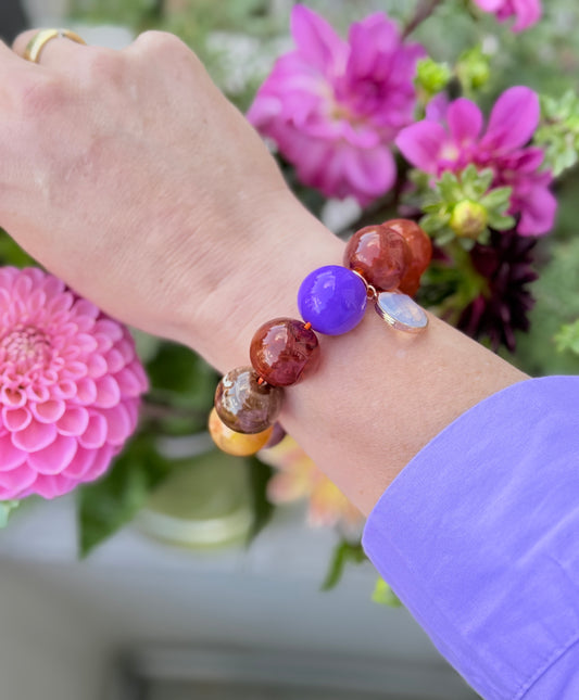 Armband glitzerblume*  SUPER BUBBLE # 18