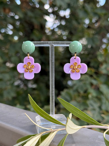 Lila Blumenohrringe - Unsere neue Kollektion Poppy Bloom