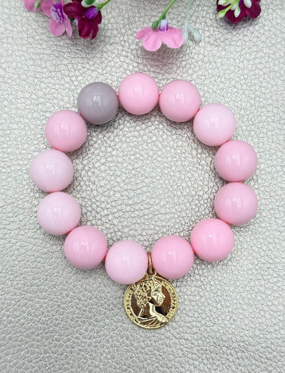 Armband glitzerblume*  BUBBLE # 61