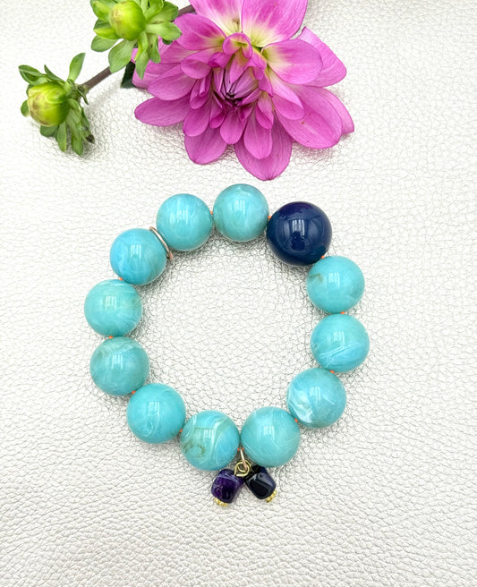 Armband glitzerblume*  BIG BUBBLE # 4