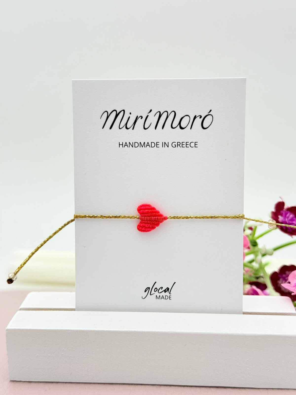 Herzarmband Mini in Pink und Gold