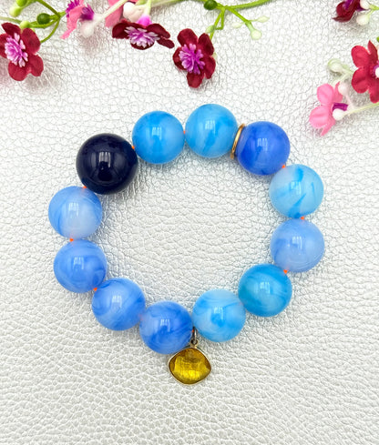 Armband glitzerblume*  BIG BUBBLE # 52