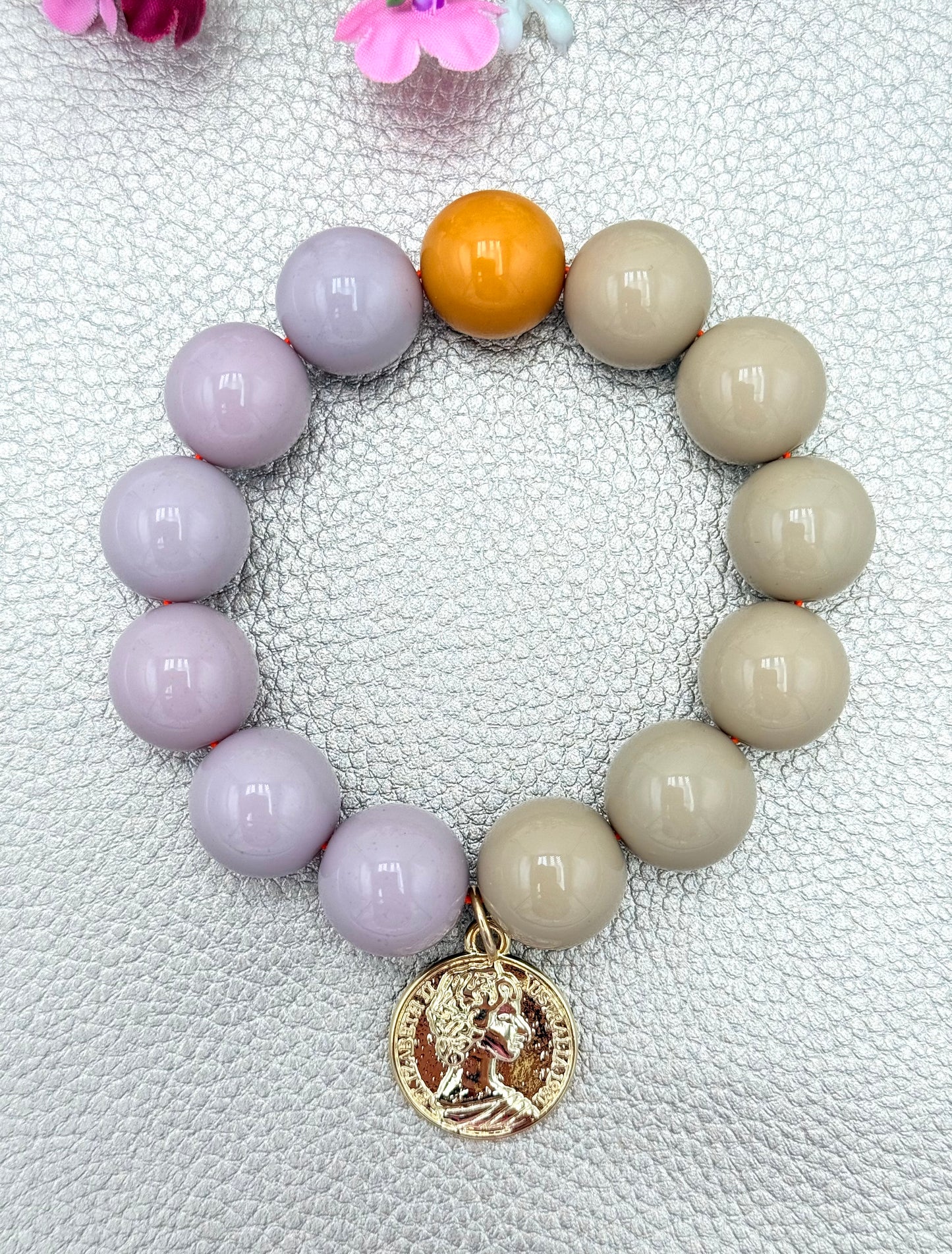 Armband glitzerblume*  BUBBLE # 71