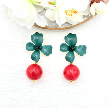 Ohrringe Statement, schöne Ohrringe, bunte Ohrringe, Statement Ohrringe, große Ohrringe, edle Ohrringe, Sommerohrringe, Ohrringe für den Sommer, edler Modeschmuck,  besondere Ohrringe, Ohrringe mit Blüten, Blütenohrringe