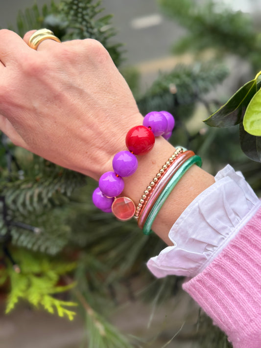 Armband glitzerblume*  BIG BUBBLE # 42