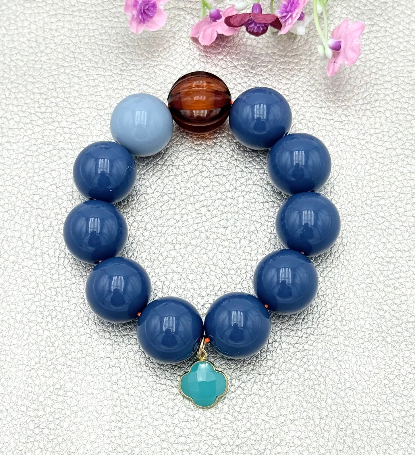 Armband glitzerblume*  SUPER BUBBLE # 25