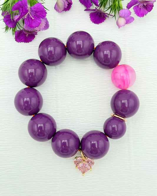 Armband glitzerblume*  SUPER BUBBLE # 49