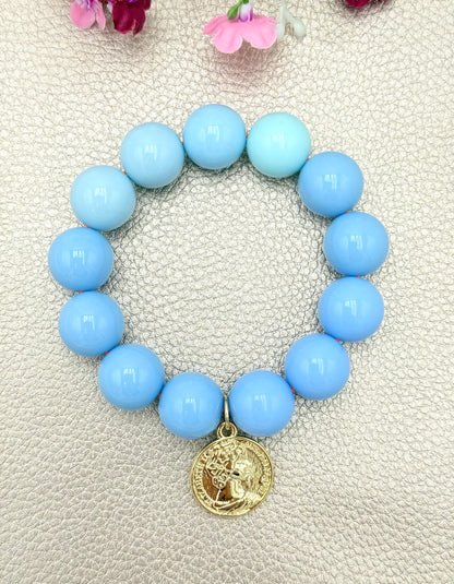 Armband glitzerblume*  BUBBLE # 63