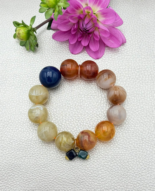 Armband glitzerblume*  BIG BUBBLE # 5