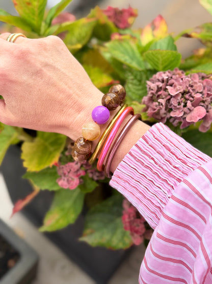 Armband glitzerblume*  BIG BUBBLE # 27