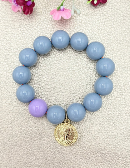 Armband glitzerblume*  BUBBLE # 64