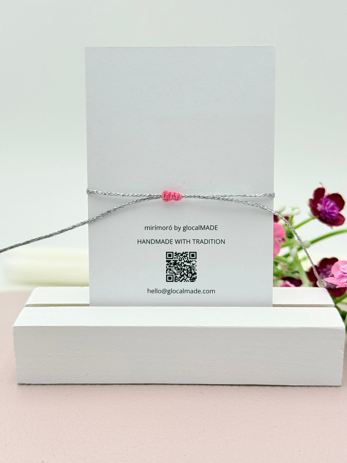 Herzarmband Small in Rosa und Silber