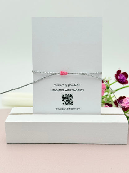 Herzarmband Small in Rosa und Silber