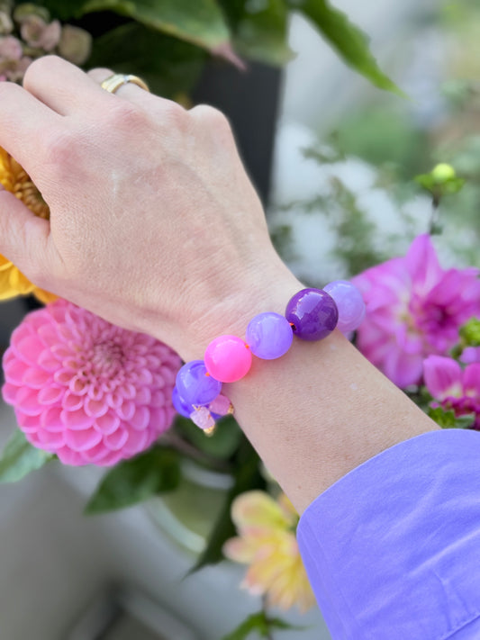 Armband glitzerblume*  BIG BUBBLE # 3