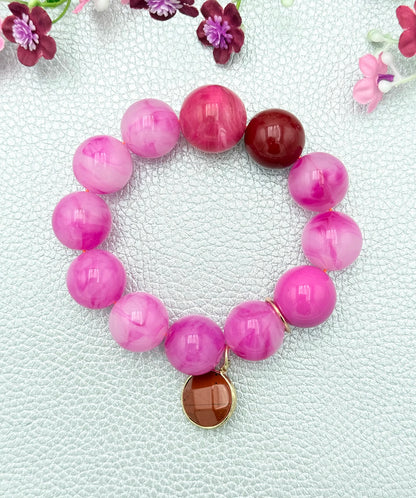 Armband glitzerblume*  BIG BUBBLE # 53