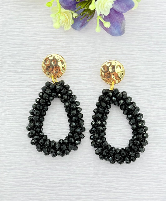 schwarze Ohrringe, Ohrringe schwarz, Ohrringe mit Tropfen, Tropfenohrringe, Glitzer Ohrringe, Ohrringe glitzer, Modeschmuck Ohrringe, hochwertiger Modeschmuck, Onlineshop Ohrringe, Statementohrringe