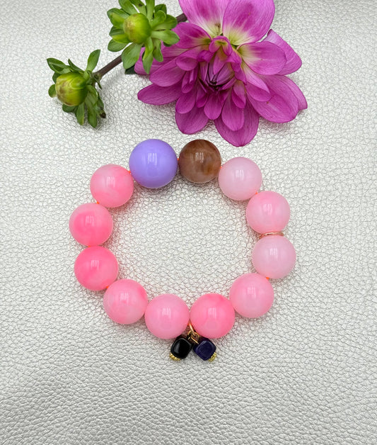 Armband glitzerblume*  BIG BUBBLE #1