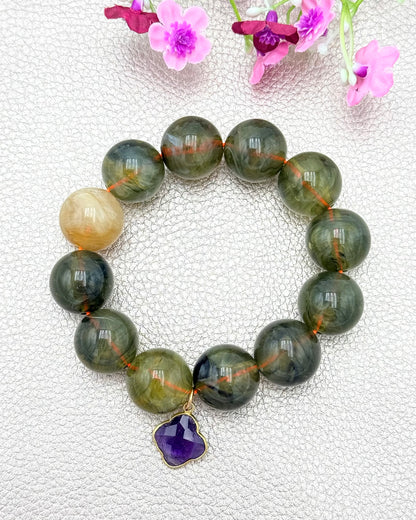 Armband glitzerblume*  BIG BUBBLE # 37