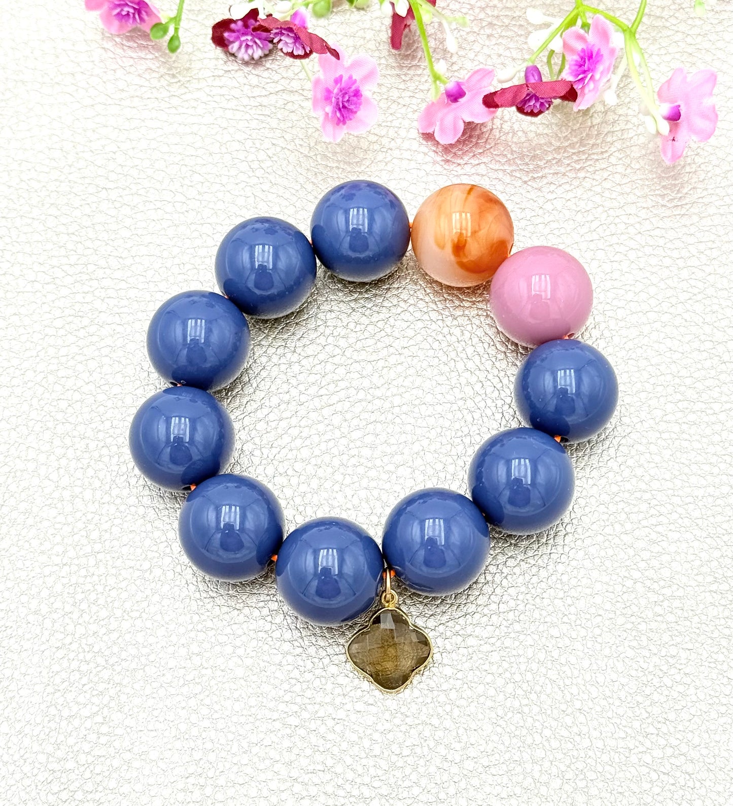 Armband glitzerblume*  SUPER BUBBLE # 23