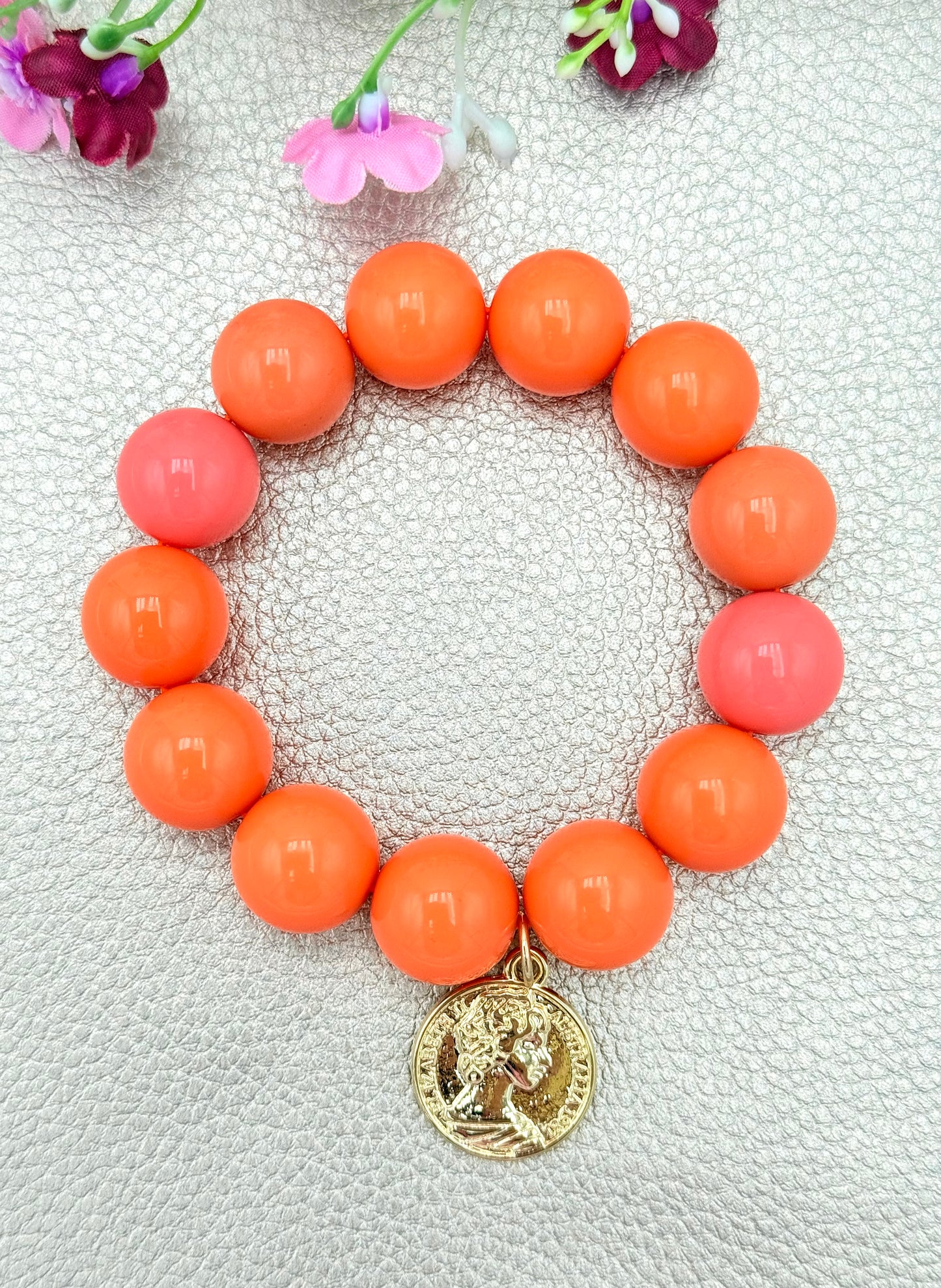 Armband glitzerblume*  BUBBLE # 72
