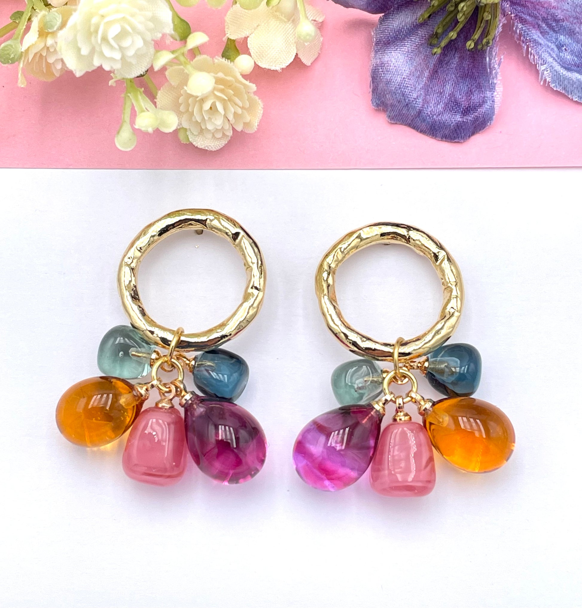 Muranoglas Ohrringe, Muranoglasohrringe, Ohrringe Statement, schöne Ohrringe, bunte Ohrringe, Statement Ohrringe, große Ohrringe, edle Ohrringe, Sommerohrringe, Ohrringe für den Sommer, edler Modeschmuch, bunte Ohrringe, besondre Ohrringe