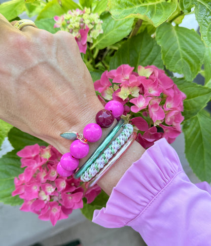 Armband glitzerblume*  BUBBLE # 62