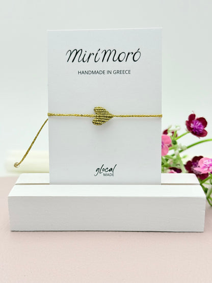 Herzarmband Mini ganz in Gold