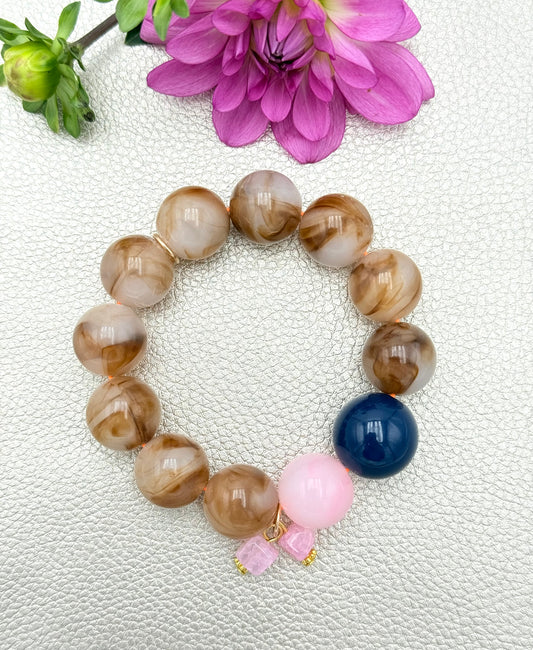 Armband glitzerblume*  BIG BUBBLE # 10