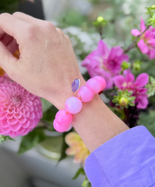 Armband glitzerblume*  SUPER BUBBLE # 20
